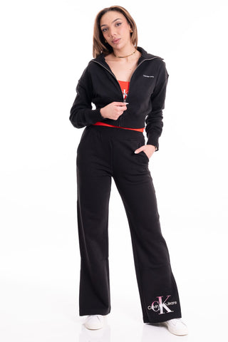 CALVIN KLEIN JEANS FELPA DIFFUSED MONOLOGO ZIP-THROUGH DONNA J223075 BEH