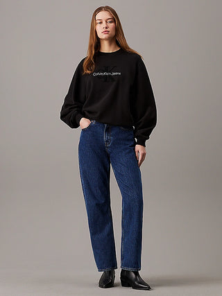 CALVIN KLEIN JEANS FELPA IN CINIGLIA MONOLOGO CALVIN KLEIN DONNA J224652 BEH