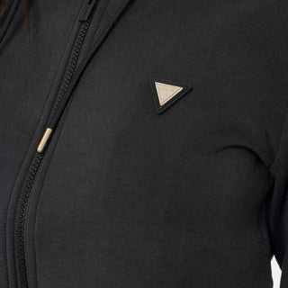 GUESS FELPA OLYMPE CON CAPPUCCIO FULL ZIP DONNA V4YQ06KCAY2 JBLK