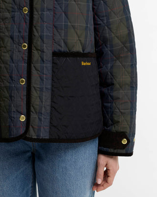 BARBOUR AINSDALE CHECKED GIACCA TRAPUNTATA DONNA LQU1932 TN11