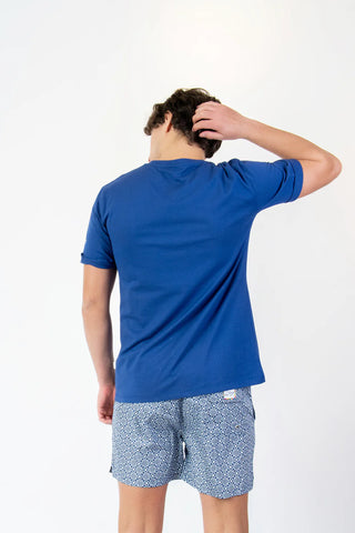 LORD PARTENOPEI T-SHIRT CON TASCHINO A FANTASIA GOZO TM26-GOZO BLU