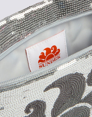SUNDEK BORSA CON PAILLETTES E MANICO LATERALE IN CORDA AW912ABPA400 02002