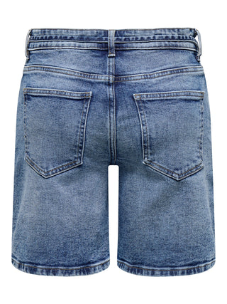 JACQUELINE DE YONG LULLU BERMUDA DI JEANS CON LACCIO IN VITA DONNA (col:dark blue denim) 15347577 DBD