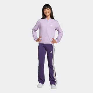 ADIDAS TUTA COMPLETA FELPA ZIP + PANTALONE A ZAMPA CON LOGO ADIDAS JR JX0207