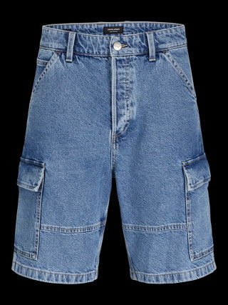 JACK&JONES BERMUDA CARGO ALEX DENIM IN COTONE UOMO (col:light blue denim) 12273224 LBD