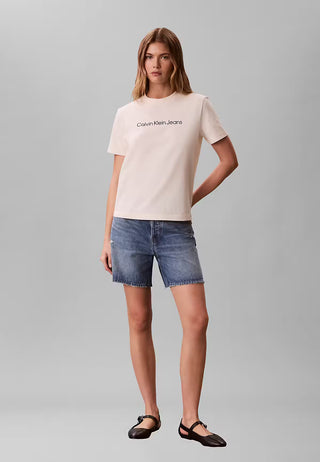 CALVIN KLEIN JEANS T-SHIRT CLASSICA CON LOGO CK DONNA LV047C912G F7J