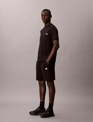 CALVIN KLEIN JEANS BERMUDA TERRY LOGO BADGE CK UOMO LV04RF282G UB1