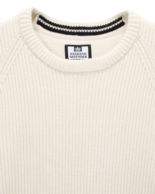 WEEKEND OFFENDER MAGLIONE IN LANA GIROCOLLO CON PATCH SU MANICA KW3A04 MORELLO IVO
