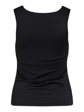VILA T-SHIRT KENZA SMANICATA CON SCOLLO A U 14089092 BLK