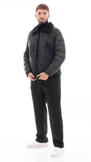MARKUP MEN'S COMBINED AVIATOR JACKET MK794070 BLACK