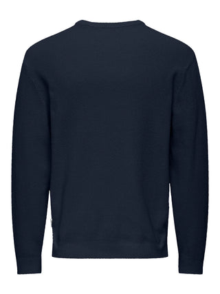 ONLY&SONS PULLOVER  TONY TESSUTO WAFFLE 22032542 DKS