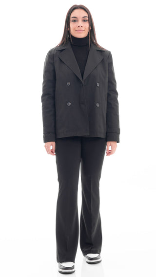MARKUP TRENCH CORTO IN COTONE DOPPIOPETTO DONNA MW764040 NER