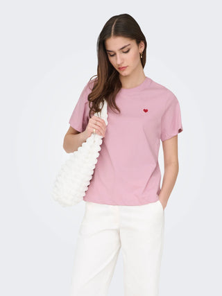 JACQUELINE DE YONG T-SHIRT JDY PISA CON CUORE 15298612 FGL