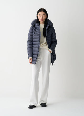 COLMAR GIACCA TRAPUNTATA CON COLLO ALTO E CAPPUCCIO E BORDO IN PELLICCIA DONNA 2233E 2Y0 38