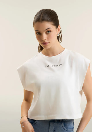 FREDDY T-SHIRT CROPPED CON STAMPE S26WMAT1 W