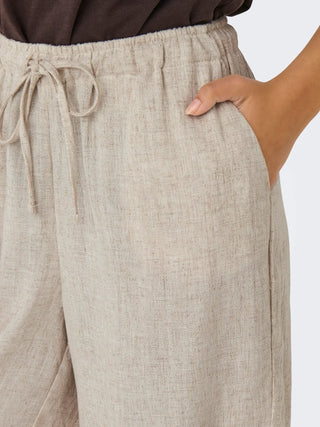 ONLY SIESTA PANTALONCINO IN LINO 15333032 MNB