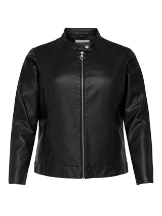 ONLY CARMAKOMA GIUBBOTTO ROBBER FAUX LEATHER DONNA 15201347 BLK