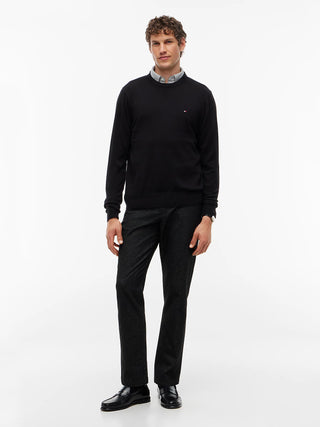 TOMMY HILFIGER PIMA ORG MAGLIONE GIROCOLLO MW28046 BDS
