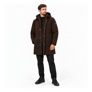 MORE ALXANDER GIUBBOTTO MEDIO IN LAMINATO CON TASCHE E CAPPUCCIO ALEXANDER MOR