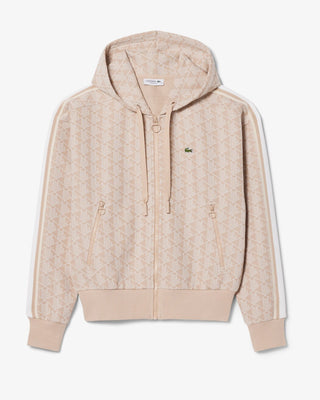 LACOSTE FELPA CON CAPPUCCIO IN JACQUARD CON MONOGRAMMA SF7606 8GI