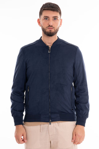 MARKUP PERFORATED DAINETTO BOMBER MK694008 BLUE