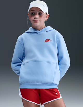 NIKE FELPA CAPPUCCIO C/LOGO A CONTRASTO JR FD3000 425