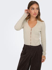 ONLY MEDDI MAGLIONE CON BOTTONI IN PERLA DONNA 15352102 BCV