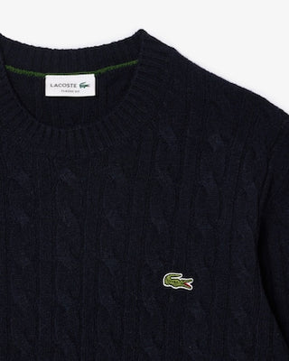 LACOSTE MAGLIONE LACOSTE GIROCOLLO A TRECCE IN LANA CARDATA AH2924 166