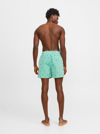 JACK&amp;JONES MEN'S SWIM SMALL STRIPES SWIMMING BOXER 12253240 GRB