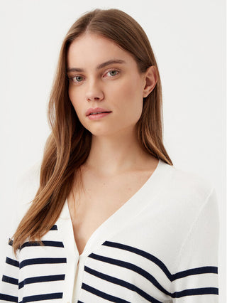 VILA CARDIGAN WENNIE SCOLLO A V CON BOTTONI DONNA 14100579 CDN