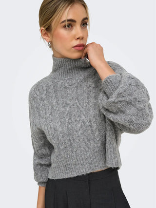 ONLY MAGLIONE HILDE A COLLO ALTO INTRECCIATO 15375336 MGM