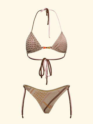 FK Bikini Donna F**K Triangolo con Slip Americano regolabile Fantasia SW0741X80