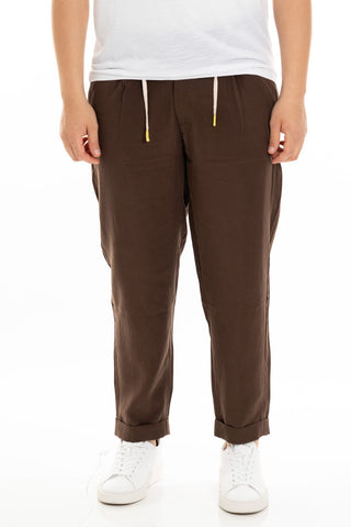 LORD PARTENOPEI LINEN TROUSERS PANTAM24-MOR