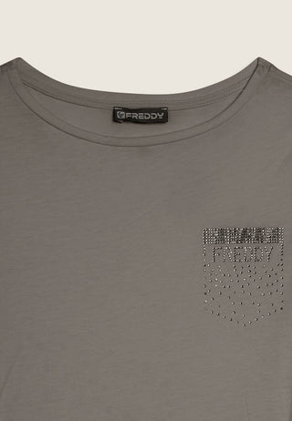 FREDDY T-SHIRT GIROCOLLO IN COTONE S26WCXT4 G53