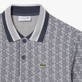 LACOSTE POLO DAL TAGLIO CLASSICO IN JACQUARD CON MONOGRAMMA UOMO DH1417 41I