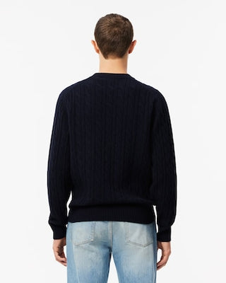 LACOSTE MAGLIONE LACOSTE GIROCOLLO A TRECCE IN LANA CARDATA AH2924 166