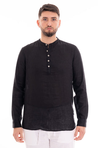 MARKUP CAMICIA SERAFINO MANICA LUNGA 100% LINO MK13008 NER