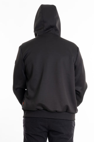 MARKUP M HOODED COMBINED ZIP SWEATSHIRT NEOPRENE NYLON LOGO DETAIL MK592027