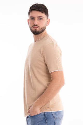 MARKUP CREW NECK SHORT SLEEVE T-SHIRT IN JERSEY WITH CONTRASTS MK691014 CRD