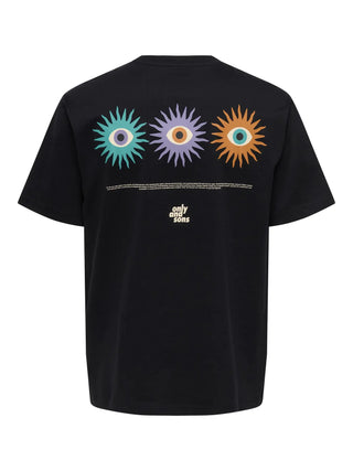 ONLY&SONS FRED T-SHIRT UOMO CON STAMPA 22037618 BLK