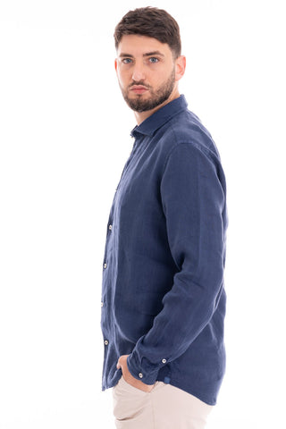 MASTRICAMICIAI LINEN SHIRT WITH FRENCH COLLAR FS069 MC309 13 LUCA