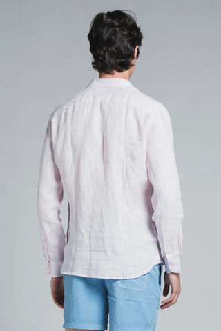 IMPURE CAMICIA CON COLLETTO FRANCESE UOMO 100% LINO RILEY LINC75