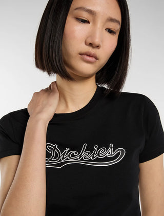 DICKIES T-SHIRT LOOSE WAVES DONNA DK0A88FDBLK