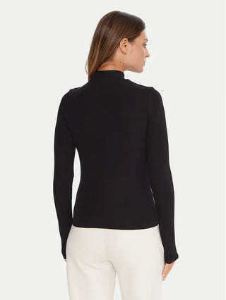 GUESS TOP ALBA COLLO ALTO MANICA LUNGA DONNA V5BP10KCBF1 JBLK