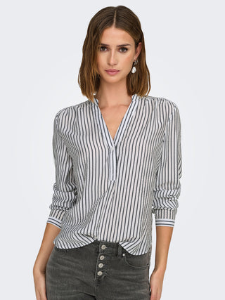 JACQUELINE DE YONG BARBARA LONG SLEEVE SHIRT WOMEN (CLOUD DANCER TOTAL ECLIPSE) 15343805 CLD