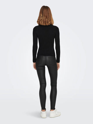 JACQUELINE DE YONG MAGDA CREW NECK LONG SLEEVE SWEATER 15238267 BLK
