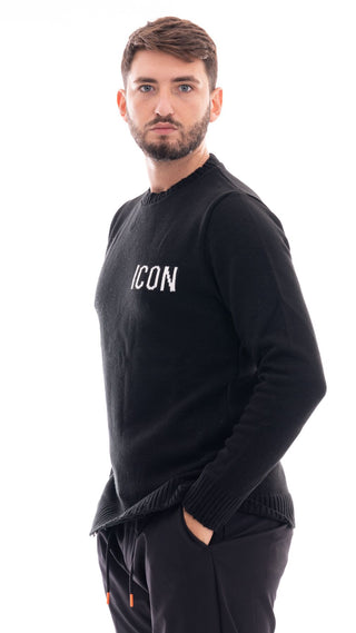 ICON MAGLIONE CON ROTTURE UOMO IU9057M NER