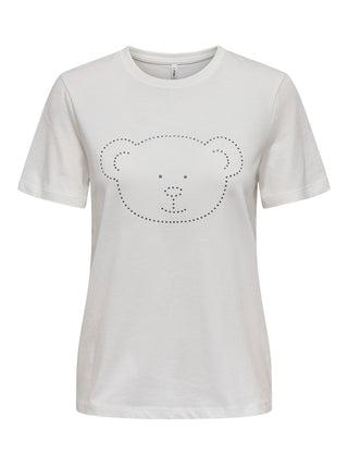 ONLY WOMEN'S SHORT SLEEVE KITA T-SHIRT 15337718 WHT
