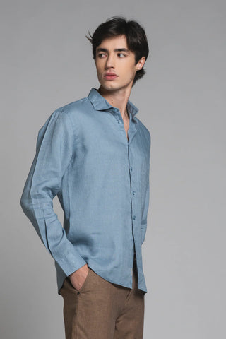 IMPURE CAMICIA CON COLLO FRANCESE UOMO 100% LINO RILEY LIN170