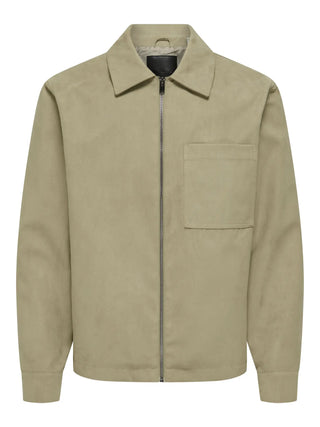 ONLY&SONS RICK GIACCA IN CAMOSCIO 22036126 EWD